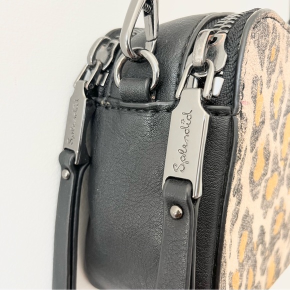 Splendid Cheetah Leopard Print Crossbody Two Compartment Purse Cute Barely Used - Picture 4 of 11
